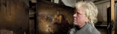 Masoins-Lafitte/Paris, 20130205. Odd Nerdrum fotografert i sin bolig i Maisons-Laffitte, like i utkanten av Paris. Sammen med sønnene Bork og Øde Spildo Nedrum. Bork i blå genser, kort hår. Foto: Sveinung U. Ystad, Dagbladet